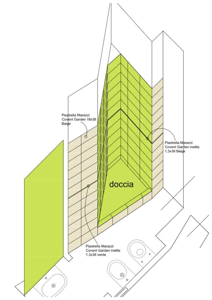 Progetto - Disposizione Piastrelle Doccia